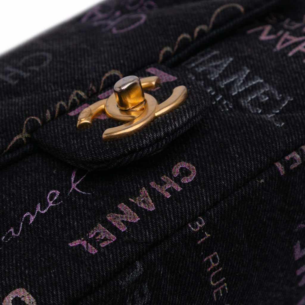 Chanel Mini Rectangular Quilted Denim Mood Flap - Image 10