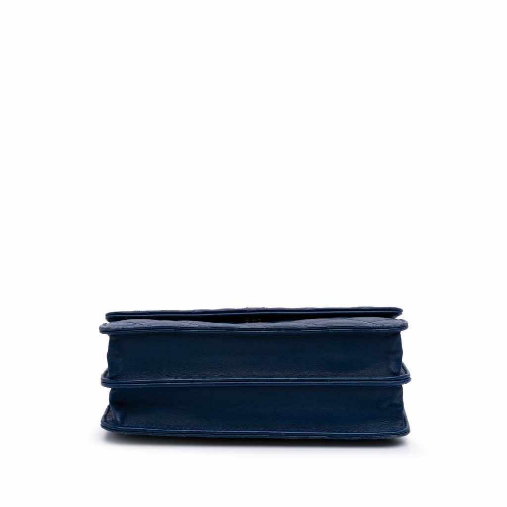 Chanel Quilted Lambskin Square Wallet on Chain - Image 6