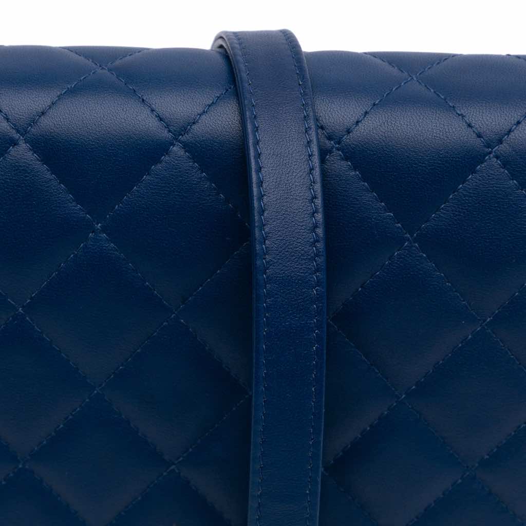 Chanel Quilted Lambskin Square Wallet on Chain - Image 12