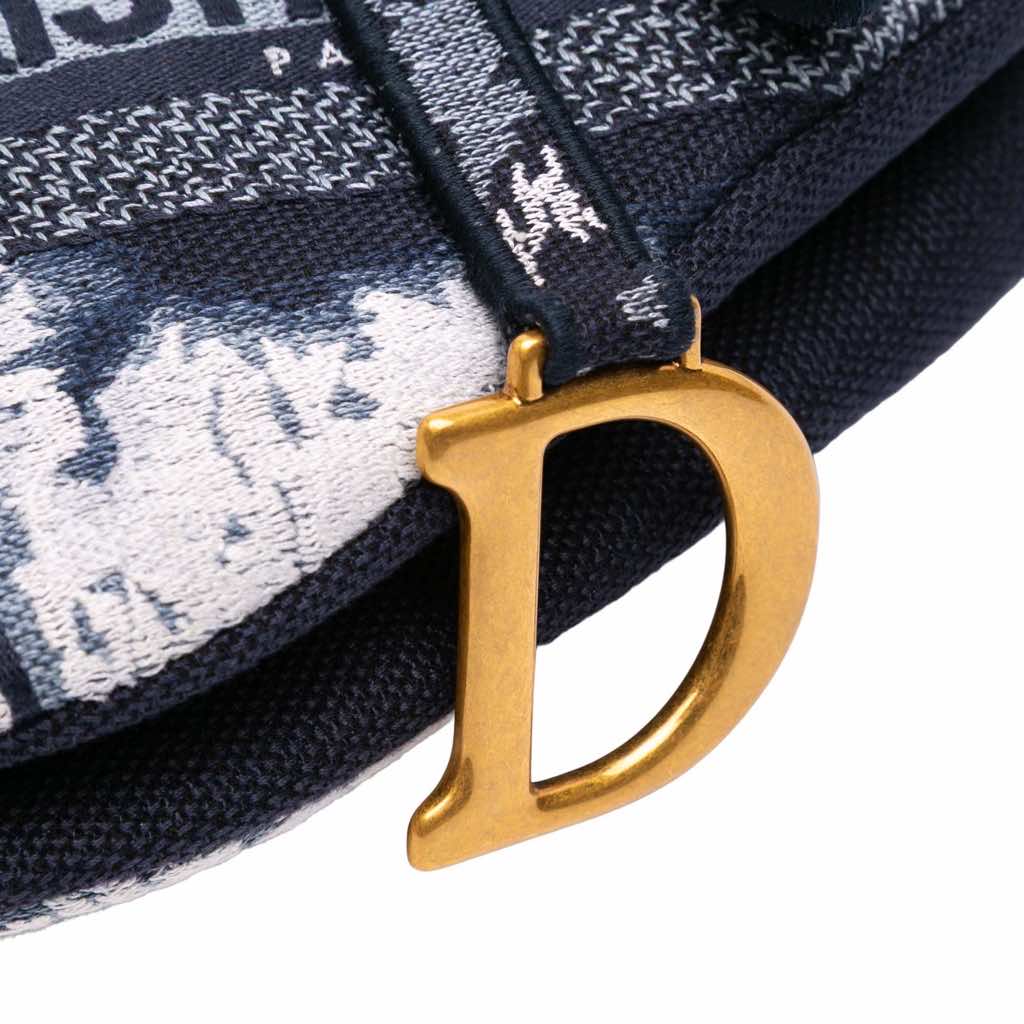 Dior Canvas Embroidered Tie Dye Saddle Bag - Detail 1