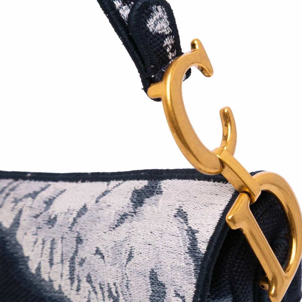 Dior Canvas Embroidered Tie Dye Saddle Bag - Detail 2