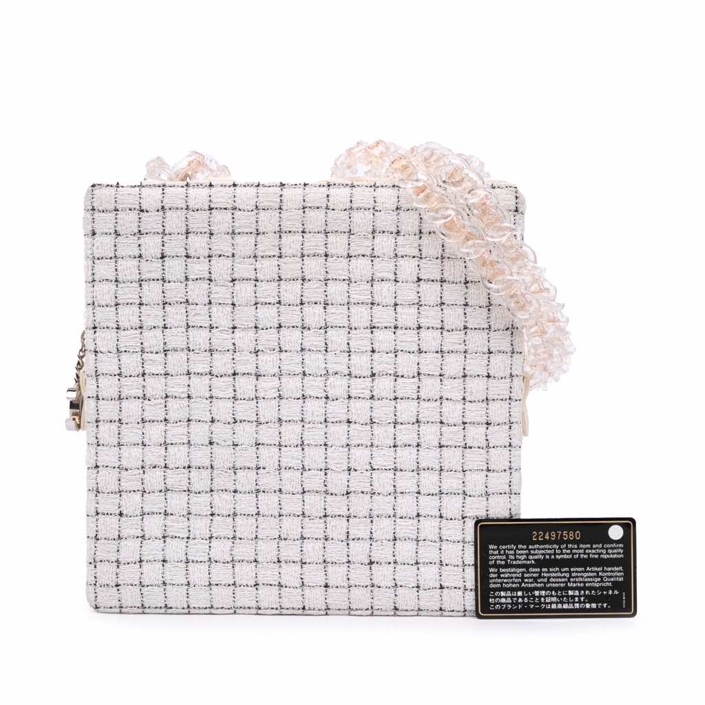 Chanel Small Tweed and Resin Zipped Shopping Bag - Image 14