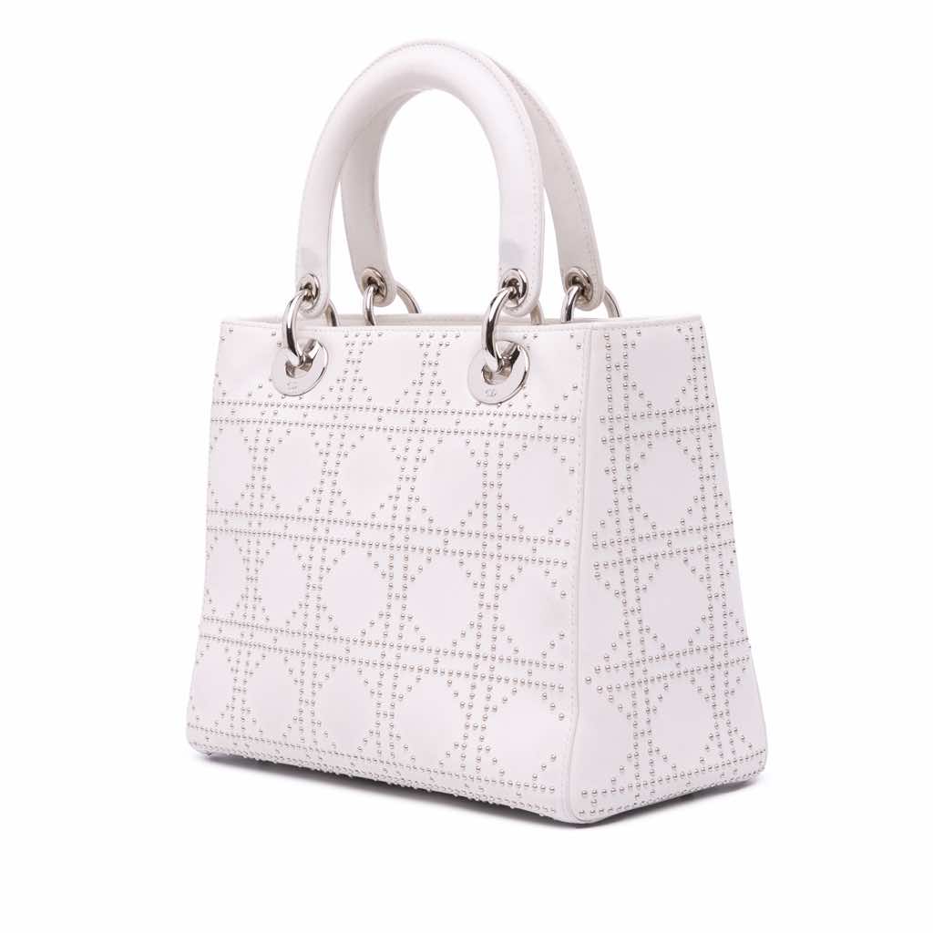 Dior Medium Lambskin Cannage Studded Lady Dior - 2