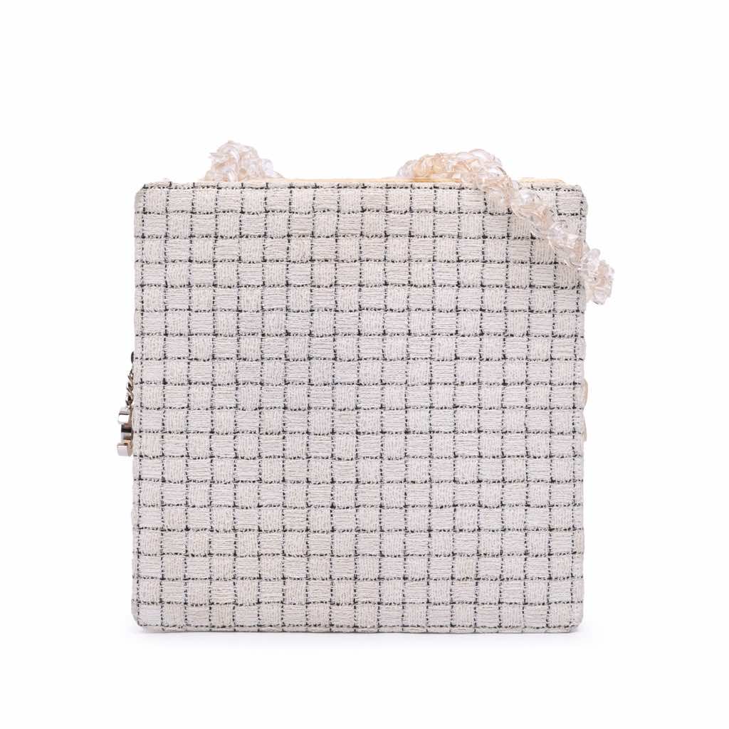 Chanel Small Tweed and Resin Zipped Shopping Bag