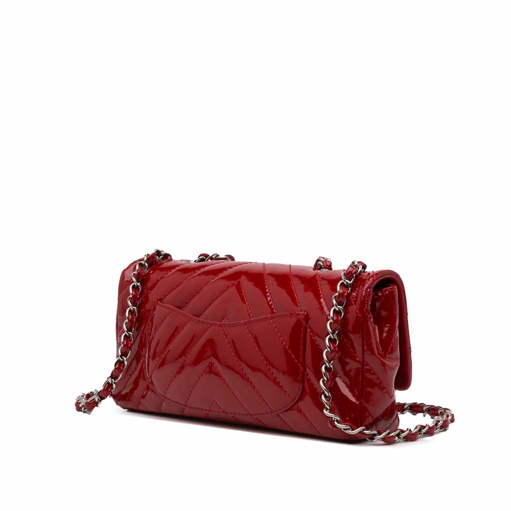 Chanel Classic Chevron Patent East West Single Flap - 2