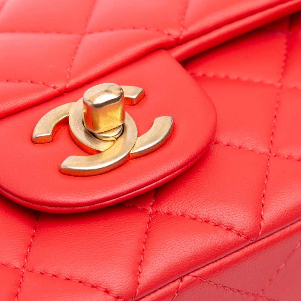 Chanel Mini Rectangular Classic Lambskin Single Flap - 5