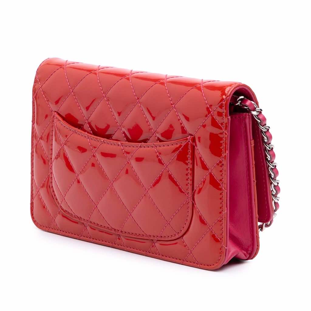 Chanel Bicolor Classic Patent Wallet On Chain - 2