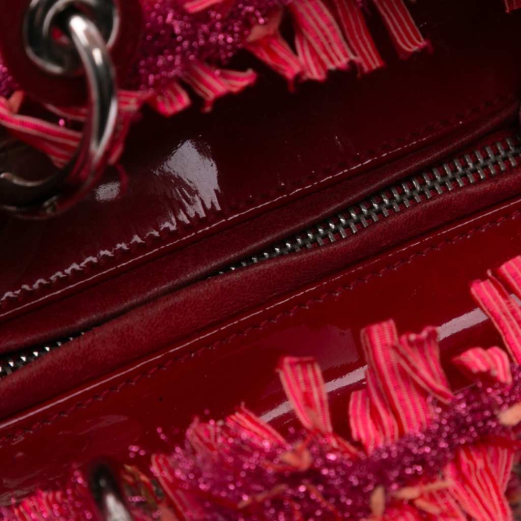 Dior Medium Tweed Fringe Rhinestone Lady Dior - Detail 1