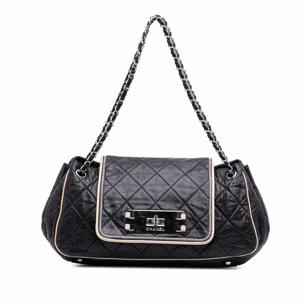 Chanel Quilted Lambskin East West Accordion Flap