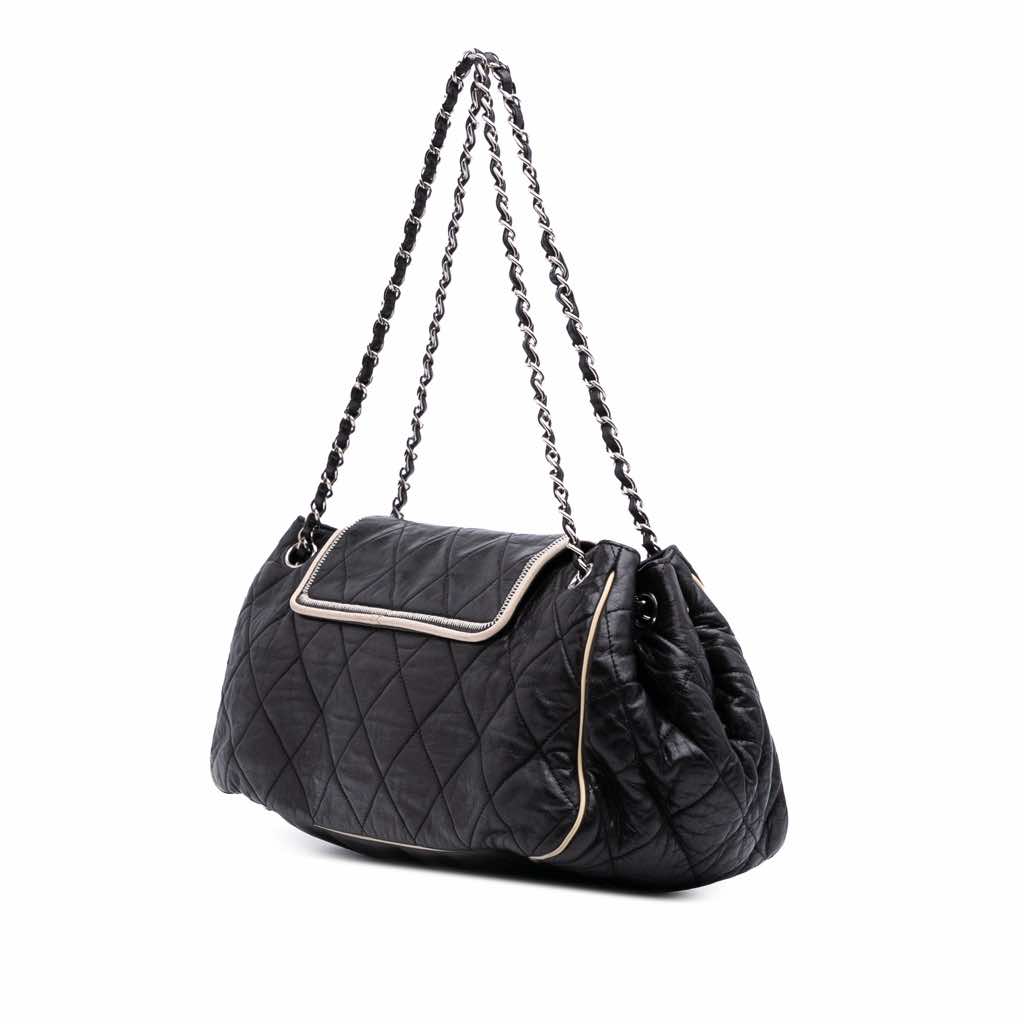 Chanel Quilted Lambskin East West Accordion Flap - Back view