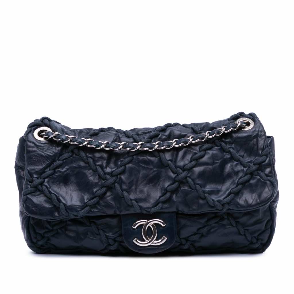 Chanel Medium Quilted Crinkled Calfskin Ultra Stitch Flap