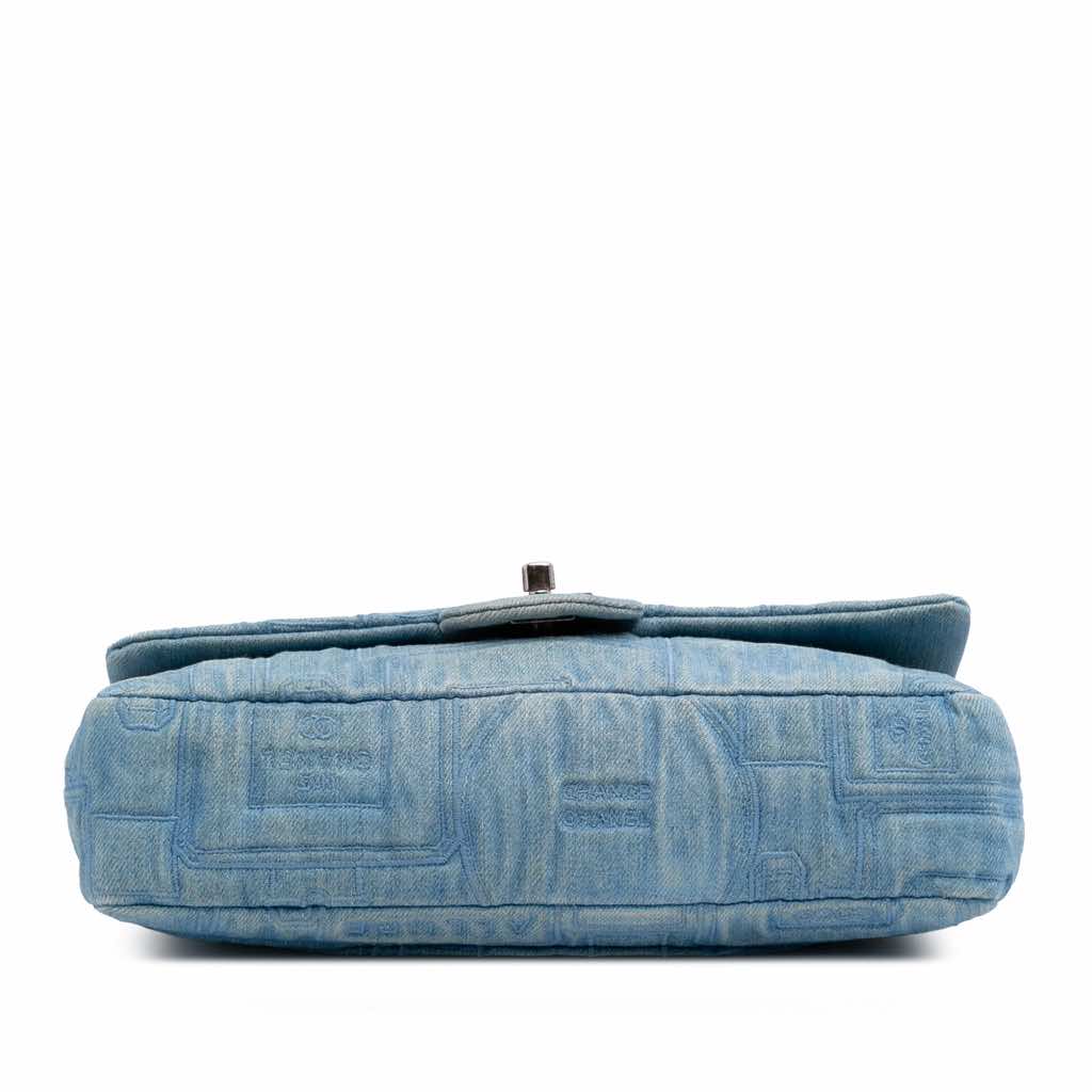 Chanel Medium Embroidered Denim Perfume Bottle Single Flap - Image 6