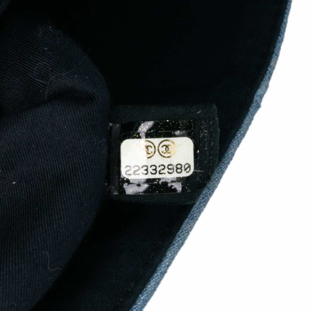 Chanel Medium Embroidered Denim Perfume Bottle Single Flap - Detail 1