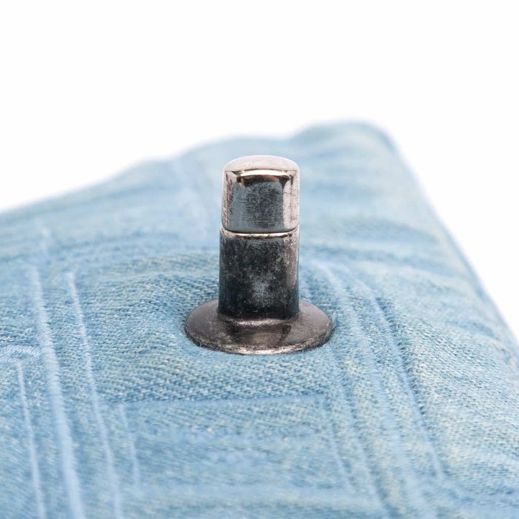 Chanel Medium Embroidered Denim Perfume Bottle Single Flap - Image 10