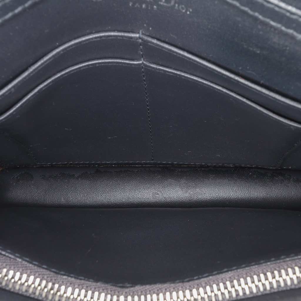 Dior Metallic Patent Microcannage Diorama Wallet on Chain - 4