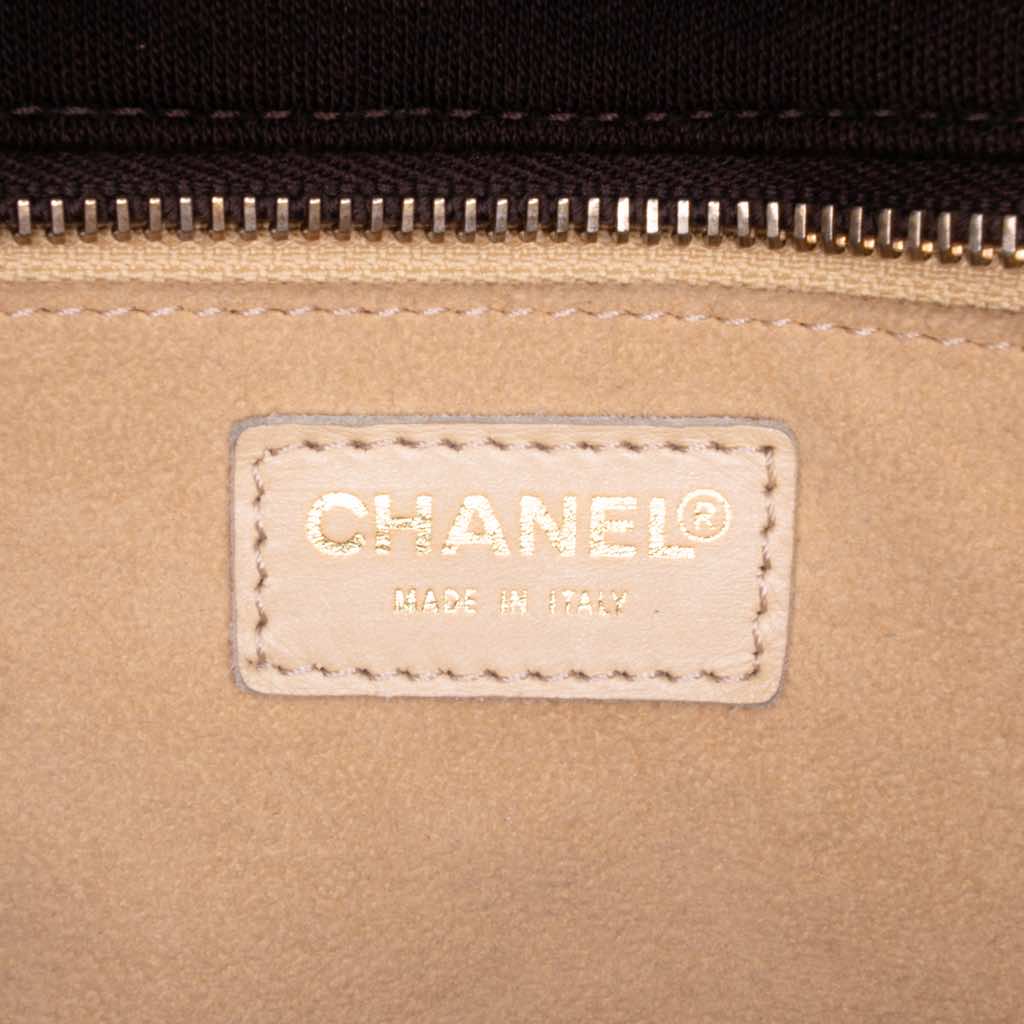 Chanel CC Chocolate Bar Jersey Tote - Side view