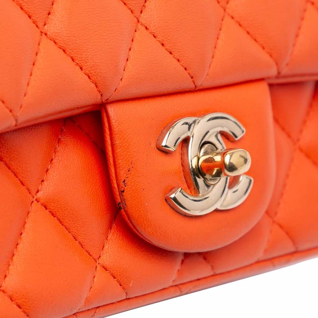 Chanel Mini Square Classic Lambskin Single Flap - Image 10
