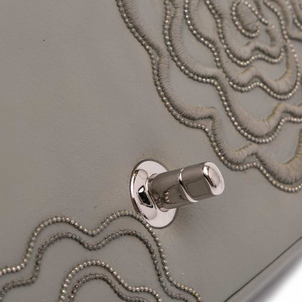 Chanel Embroidered Lambskin Camellia Follies Flap - Detail 2