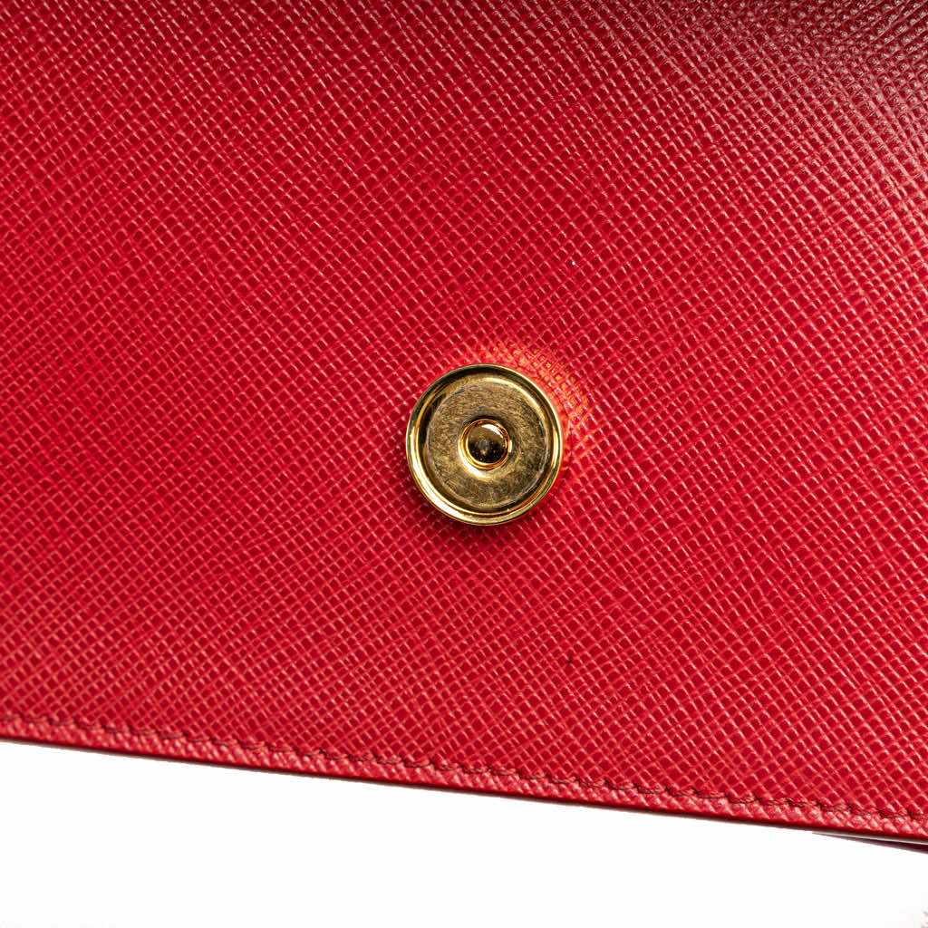 Prada Saffiano Lux Bow Wallet On Strap - Image 14