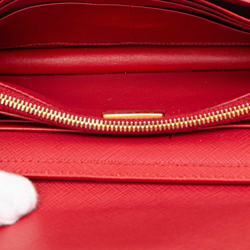 Prada Saffiano Lux Bow Wallet On Strap - 4