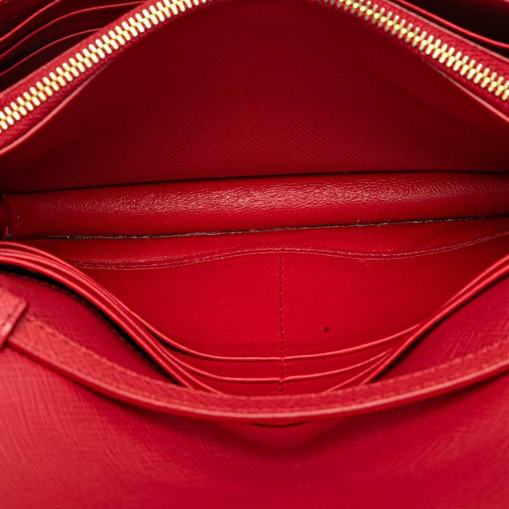 Prada Saffiano Lux Bow Wallet On Strap - Side view