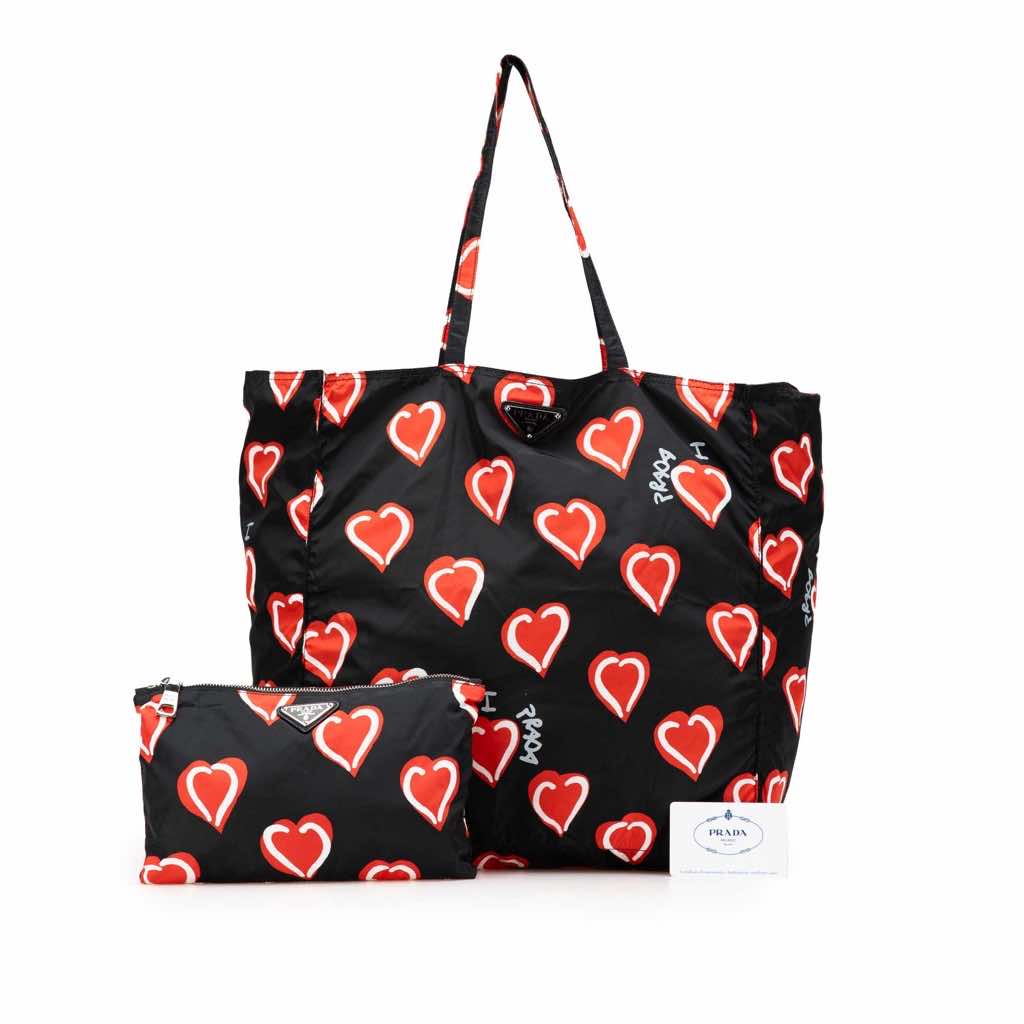 Prada Tessuto Stampato I Heart Prada Tote - Image 15