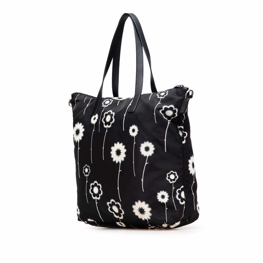 Prada Tessuto Stampato Floral Satchel - Back view