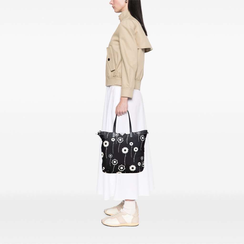 Prada Tessuto Stampato Floral Satchel - Image 15