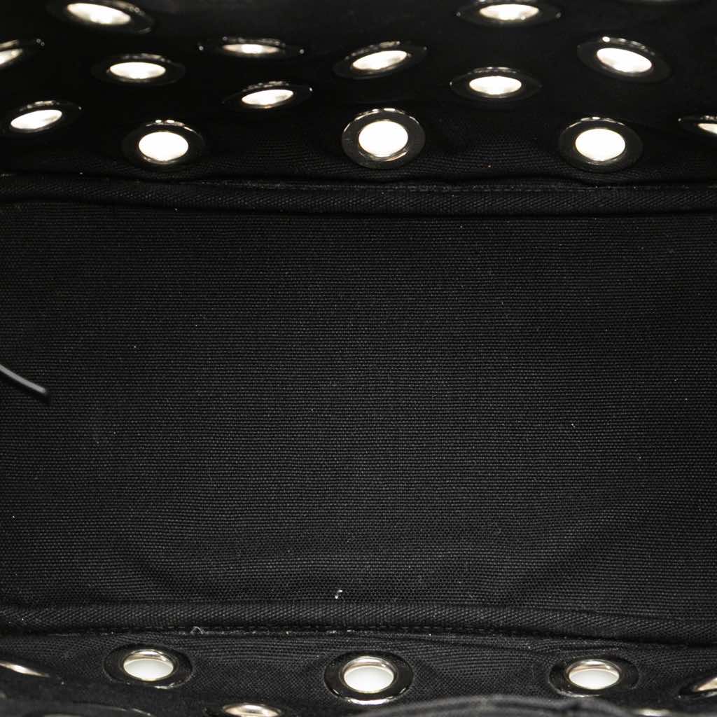 Prada Small Canvas Canapa Grommet Satchel - 4