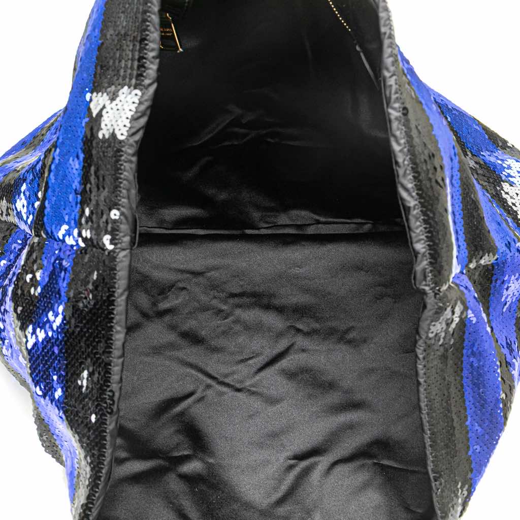 Prada Sequined Satin Stripes Tote - 4