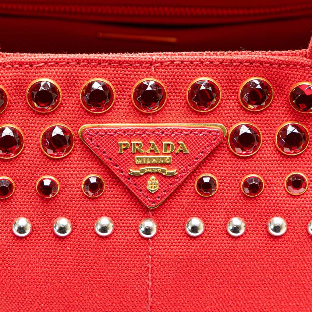 Prada Canvas Canapa Bijoux Satchel - Image 11