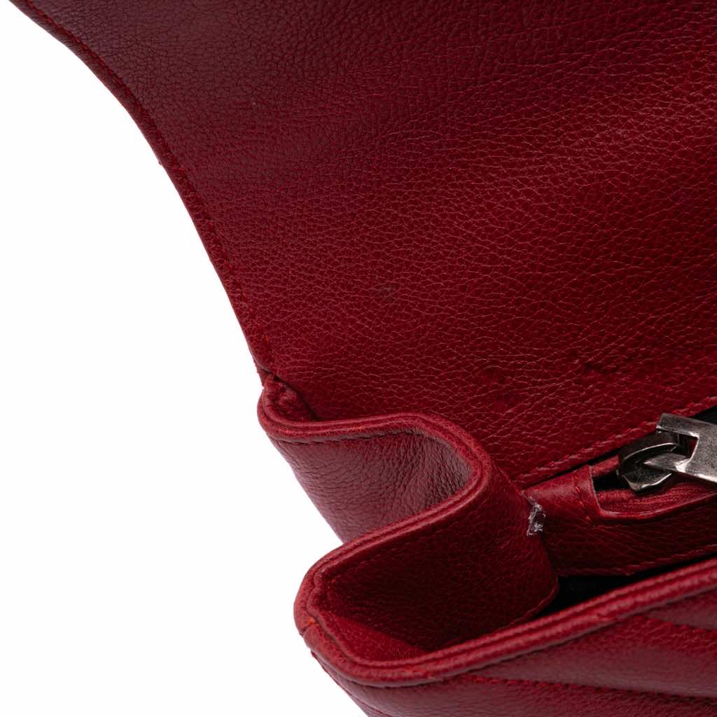 Saint Laurent Medium Quilted Chevron Sheepskin College Satchel - Image 16