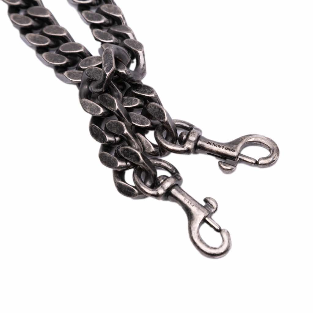 Saint Laurent Medium Quilted Chevron Sheepskin College Satchel - Image 18