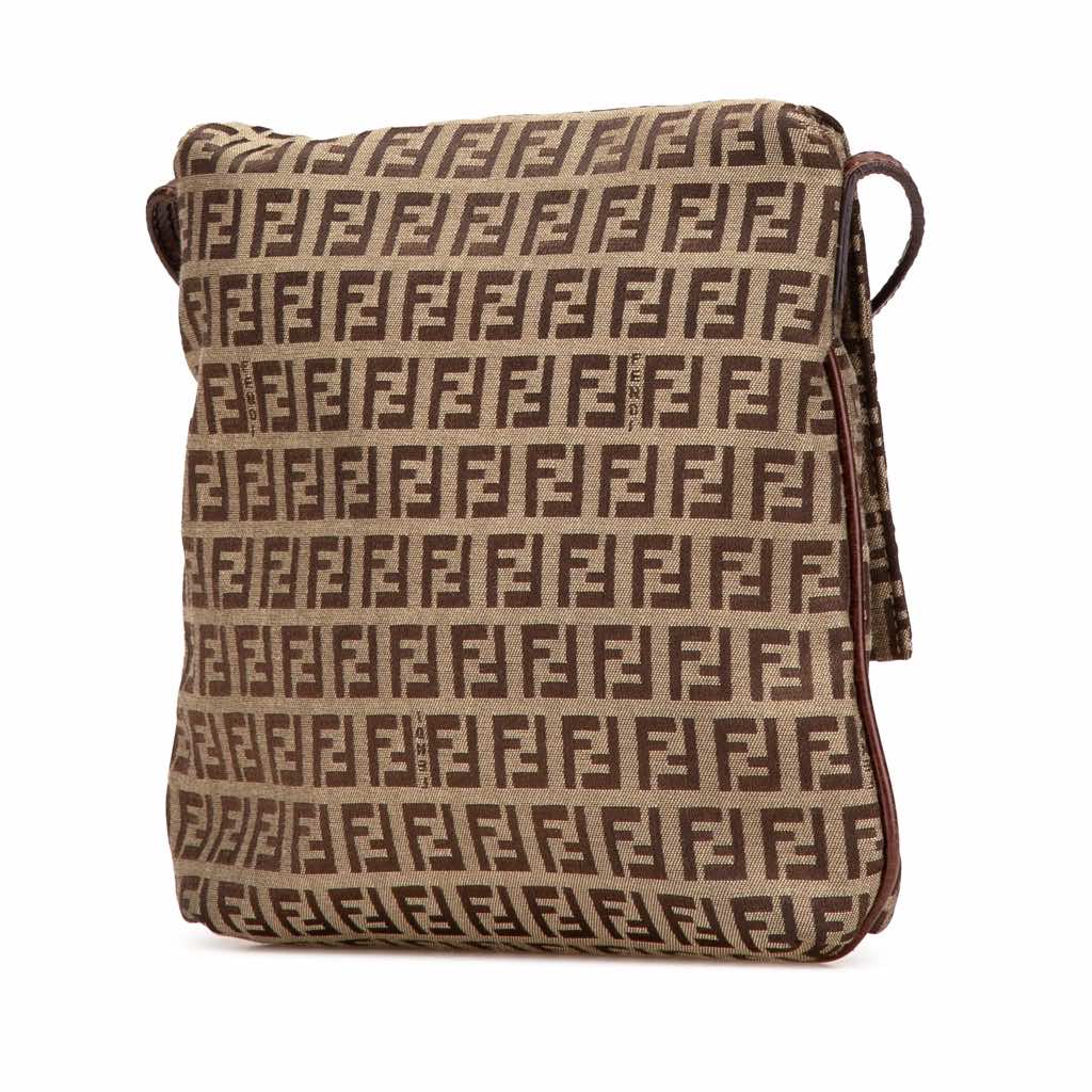 Fendi Zucchino Canvas Crossbody - Back view