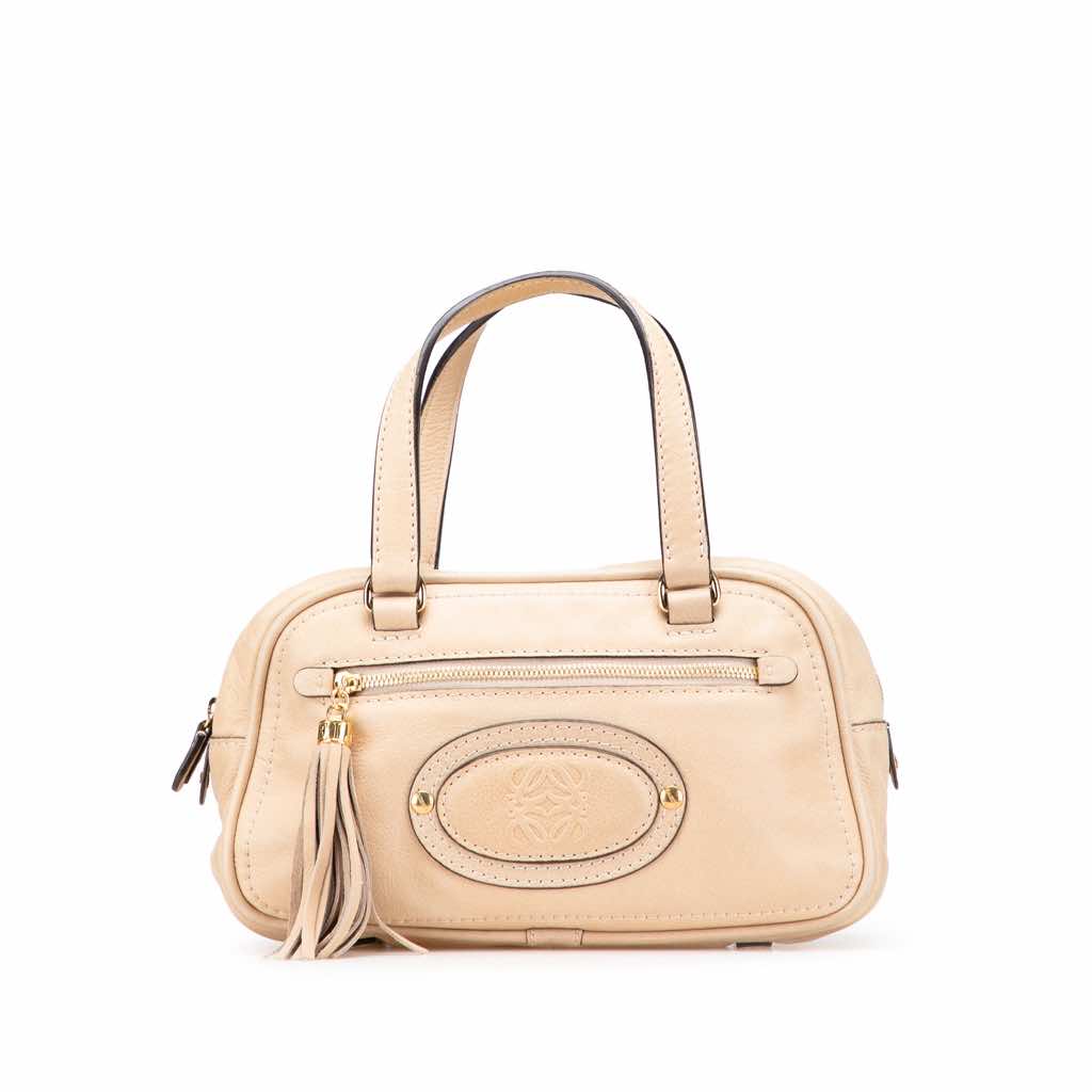 Loewe Mini Anagram Leather Tassel Handbag
