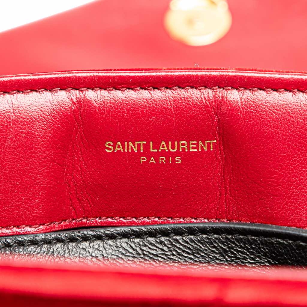 Saint Laurent Small Velvet Monogram Matelasse LouLou Shoulder Bag - Detail 2