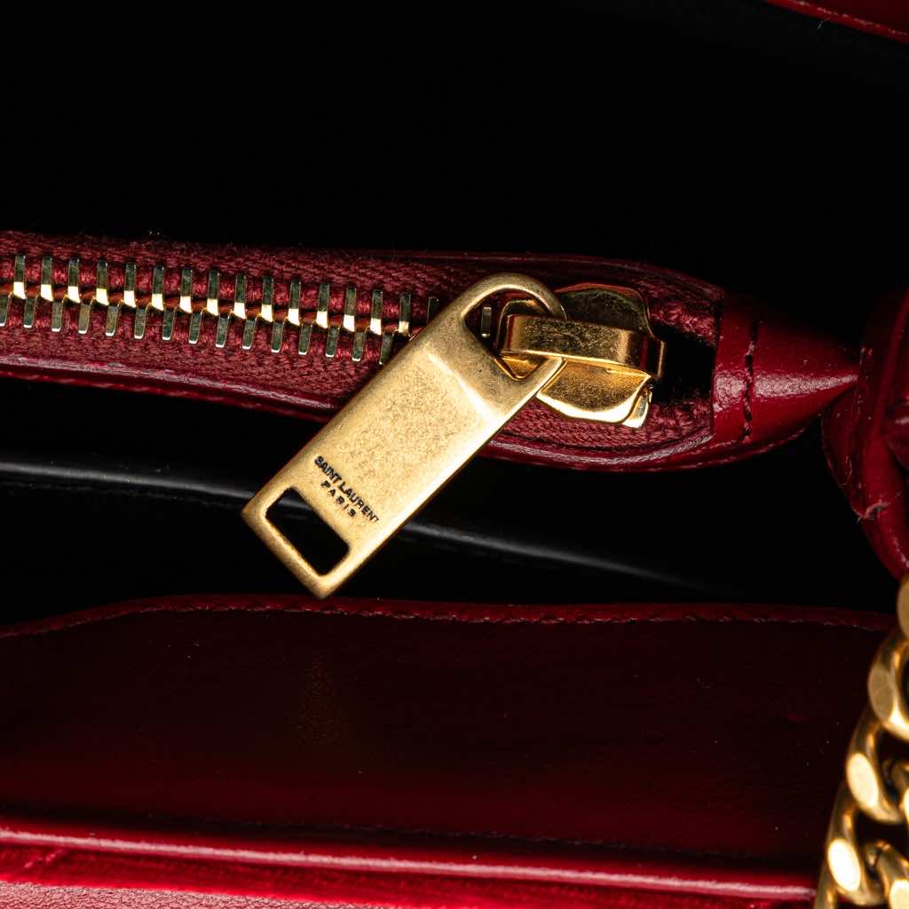 Saint Laurent Small Velvet Monogram Matelasse LouLou Shoulder Bag - Image 12