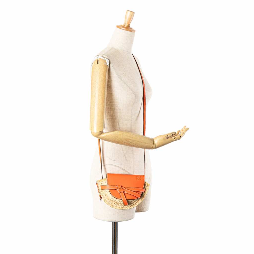 Loewe Mini Raffia Gate Crossbody - Image 13