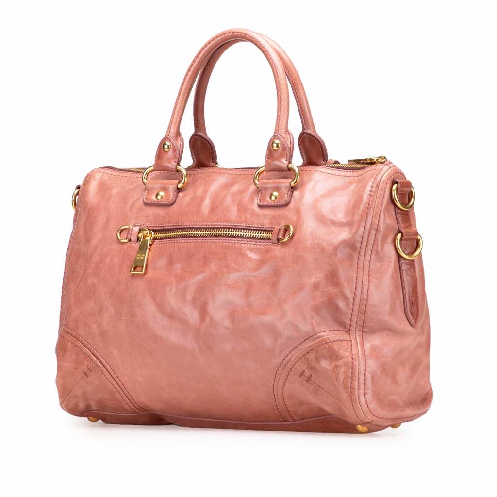 Prada Vitello Shine Satchel - 2