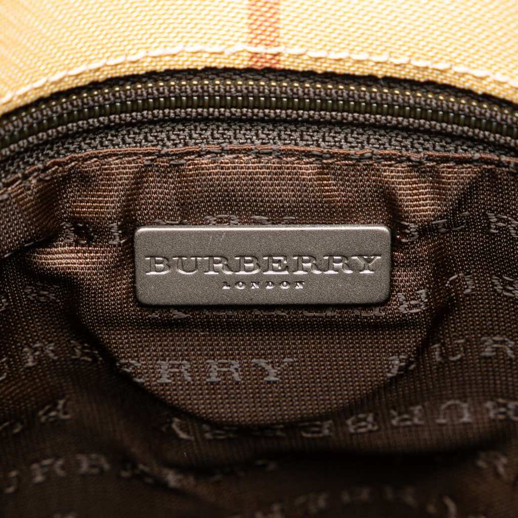 Burberry House Check Coated Canvas Bucket Bag - Side view