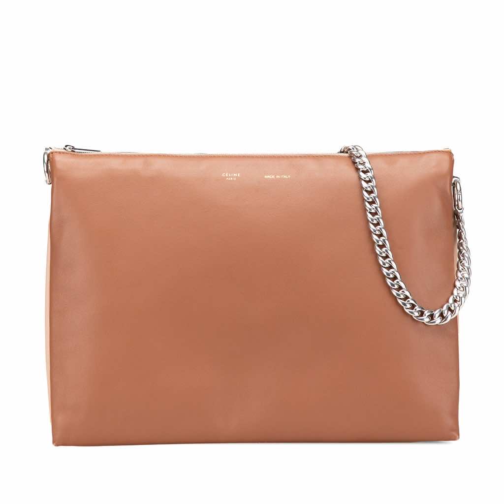 Celine Lambskin Soft Trio Shoulder Bag