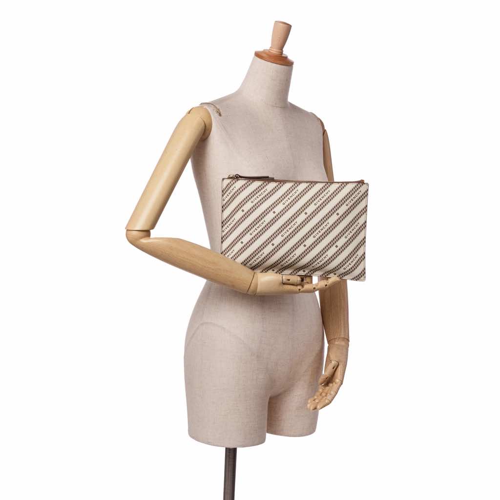 Givenchy Canvas Logo Clutch - Image 13