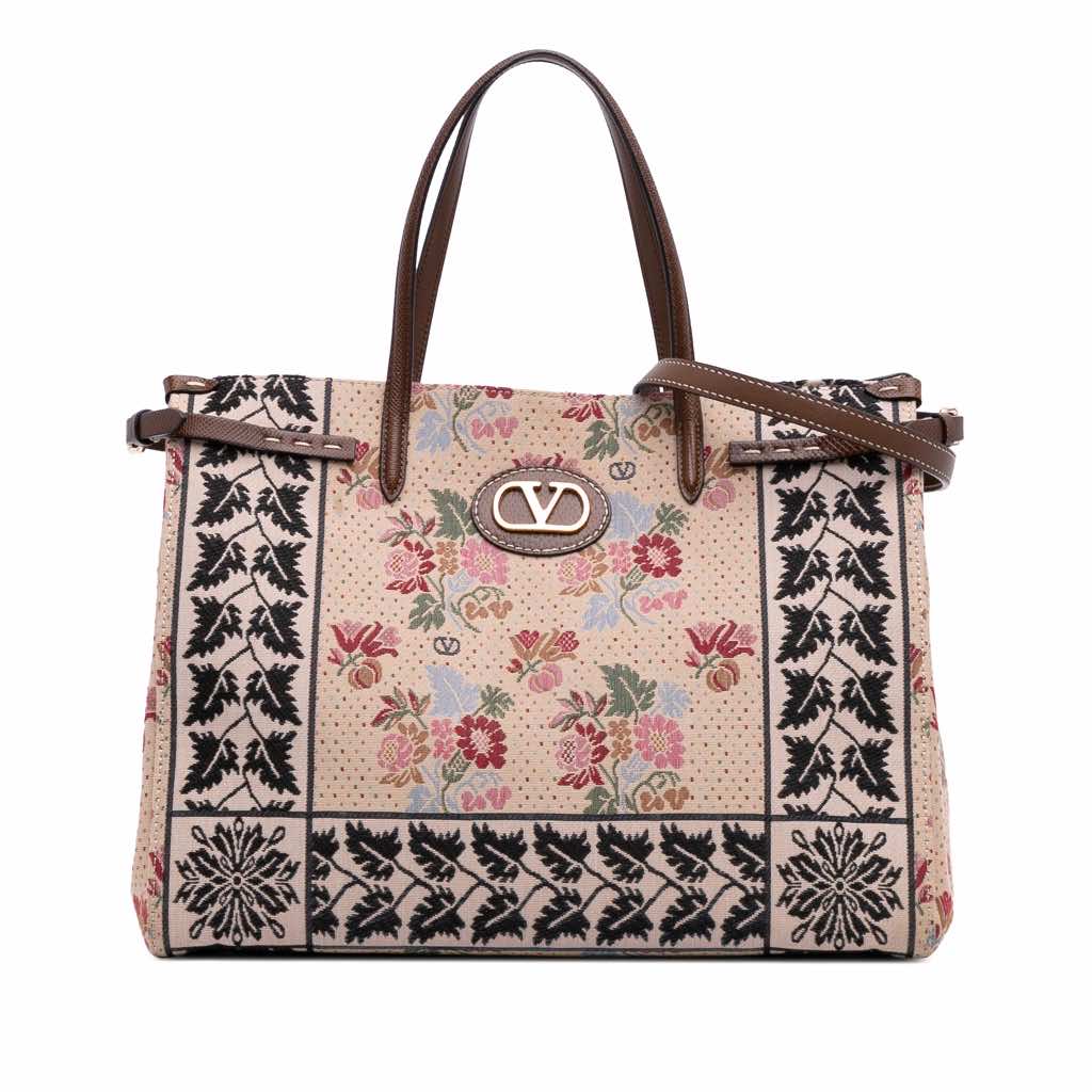 Valentino Medium Canvas Antibes Shopping Bag