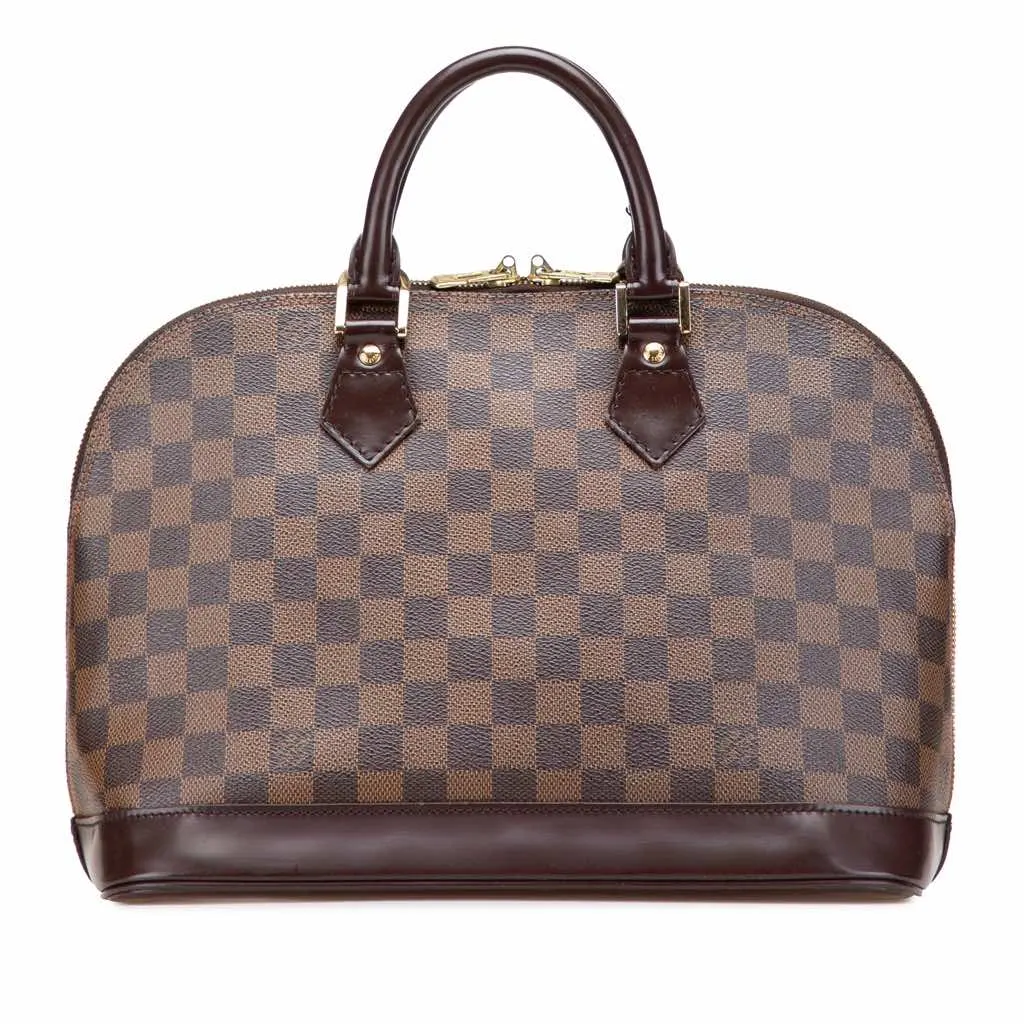 Louis Vuitton Damier Ebene Alma MM Brown Canvas Very good - Front View