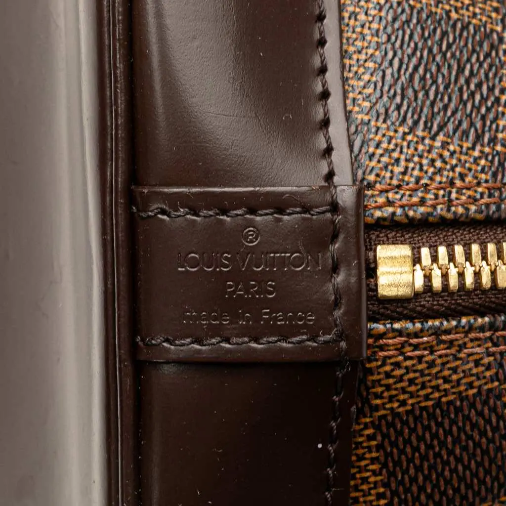 Louis Vuitton Damier Ebene Alma MM Brown Canvas Very good - Box View