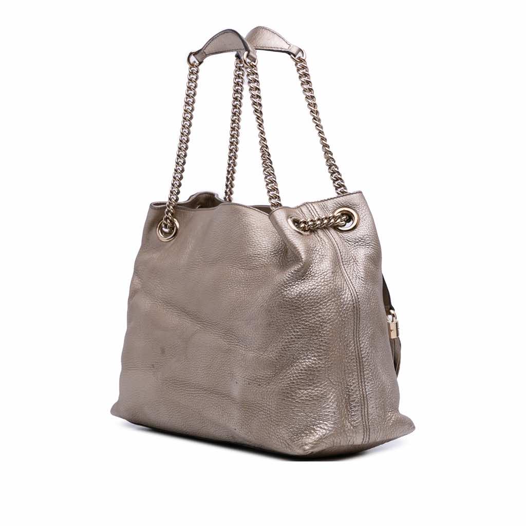Gucci Medium Leather Soho Chain Tote - 2