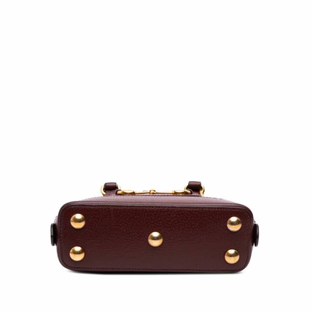 Gucci Mini GG Supreme Horsebit 1955 Top Handle Bag - 3
