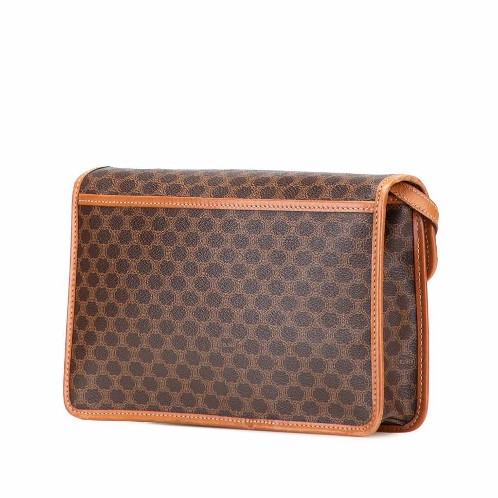 Celine Macadam Coated Canvas Crossbody - Back view