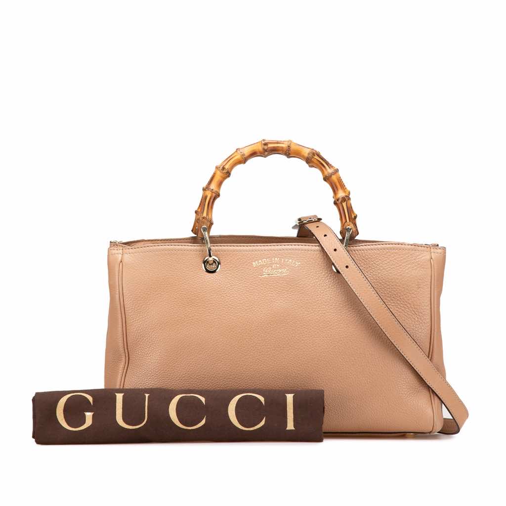 Gucci Medium Calfskin Bamboo Shopper Satchel - Image 14
