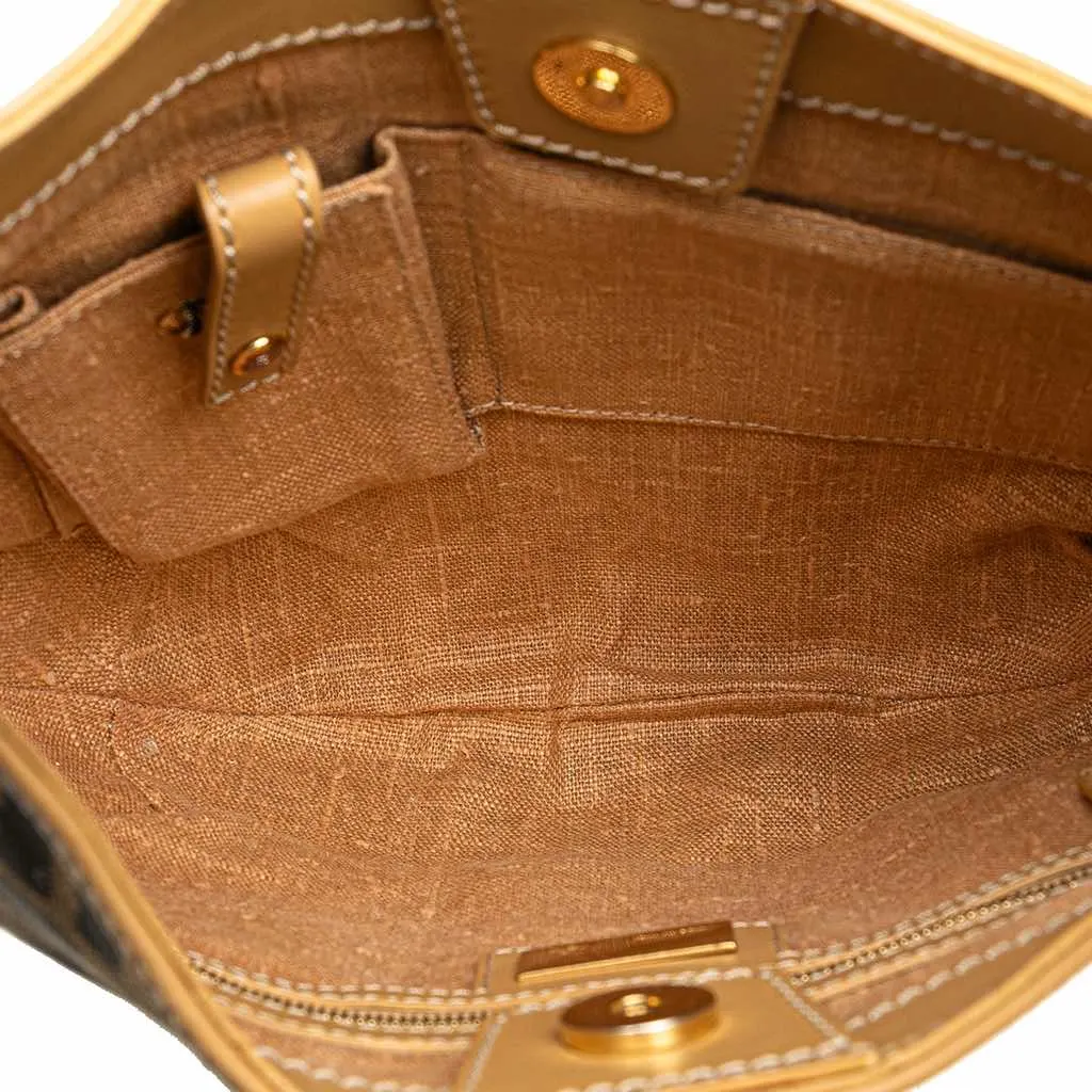 Fendi Zucca Canvas Hobo Brown Good - Model View